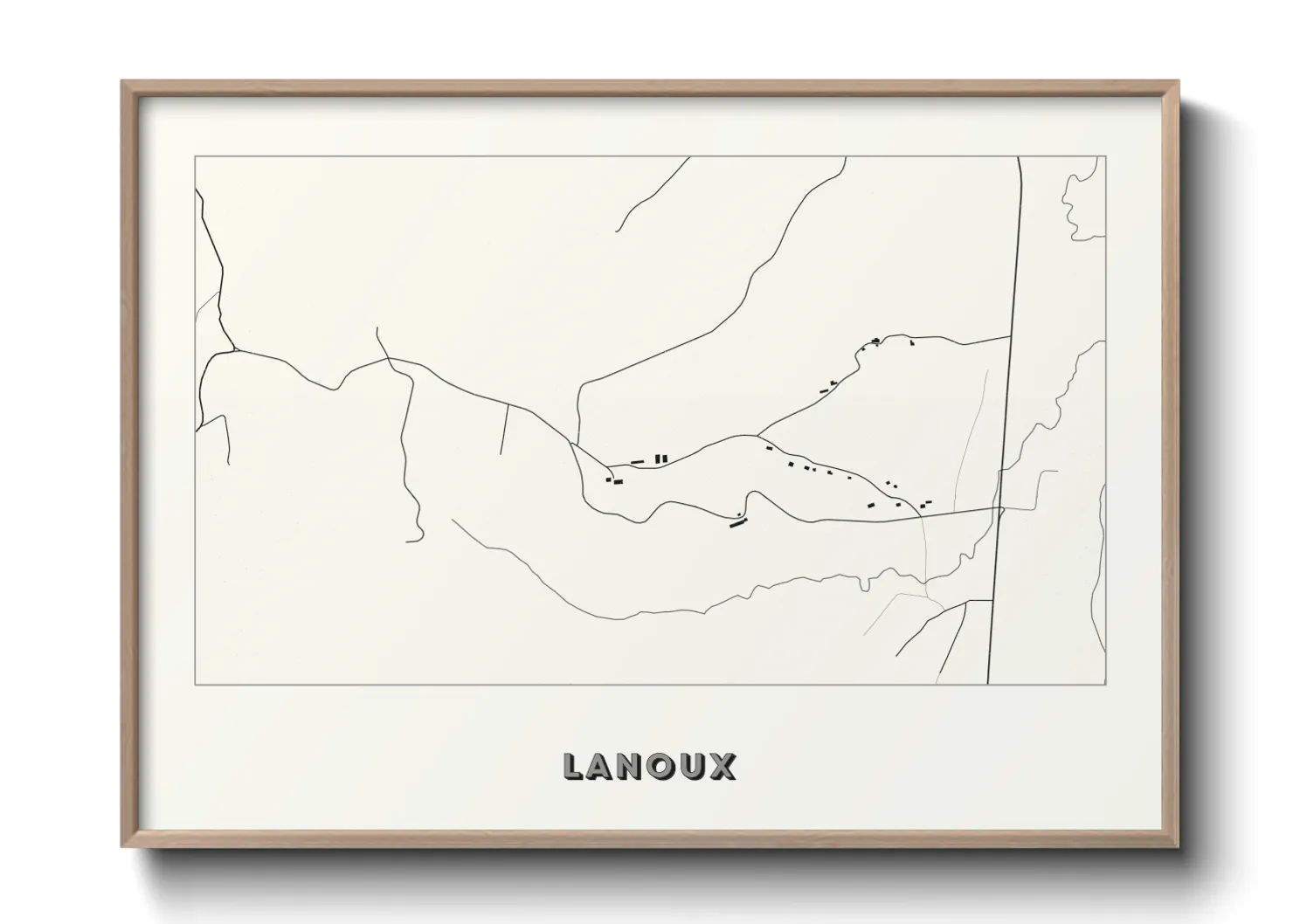 Une affiche de carte sur Lanoux
