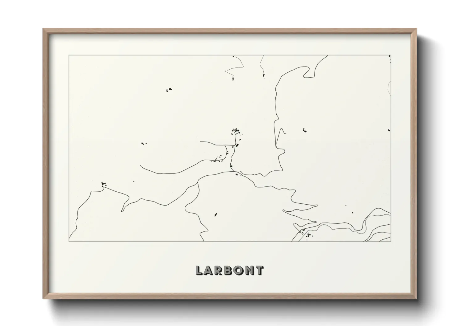 Une affiche de carte sur Larbont