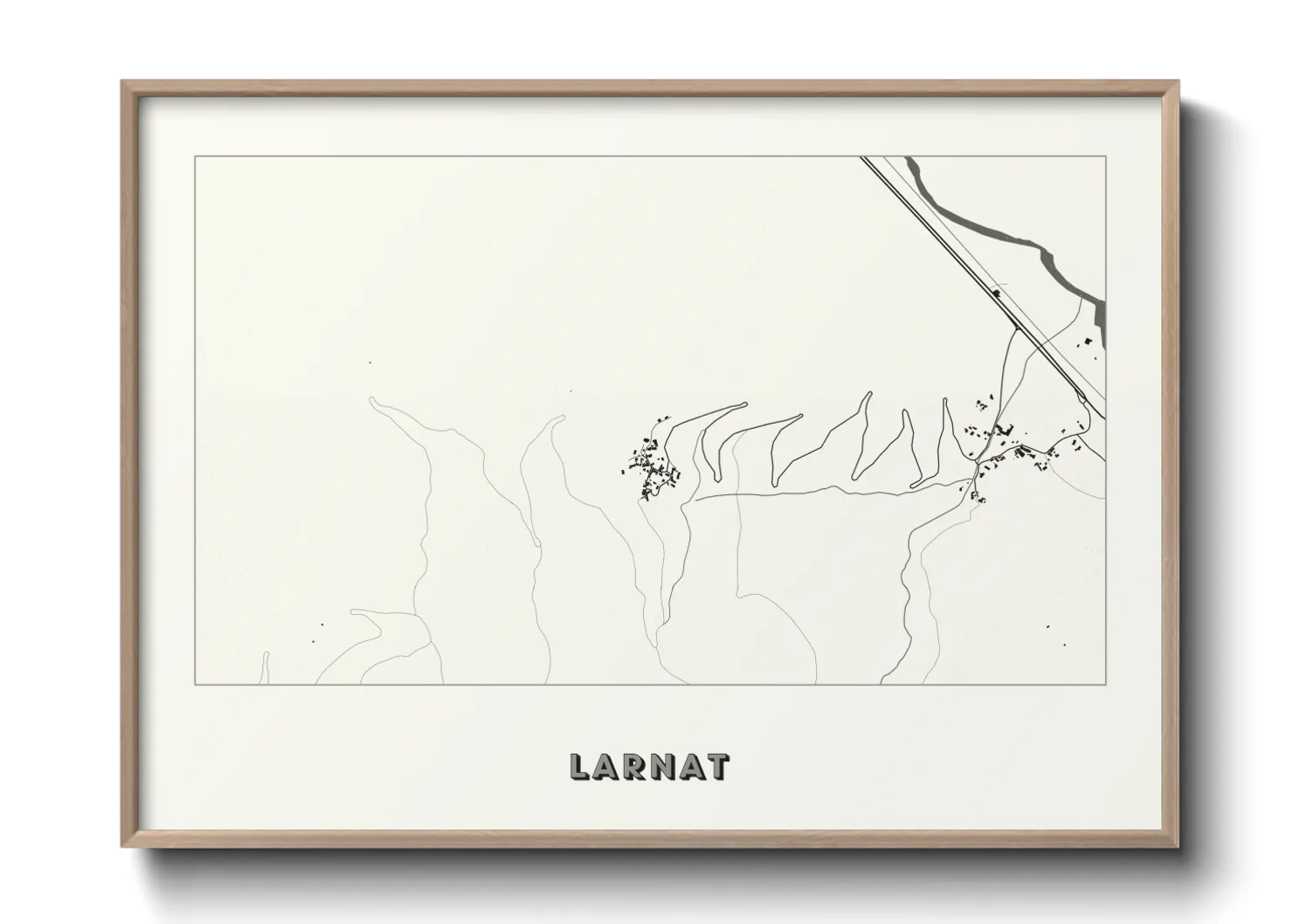 Une affiche de carte sur Larnat