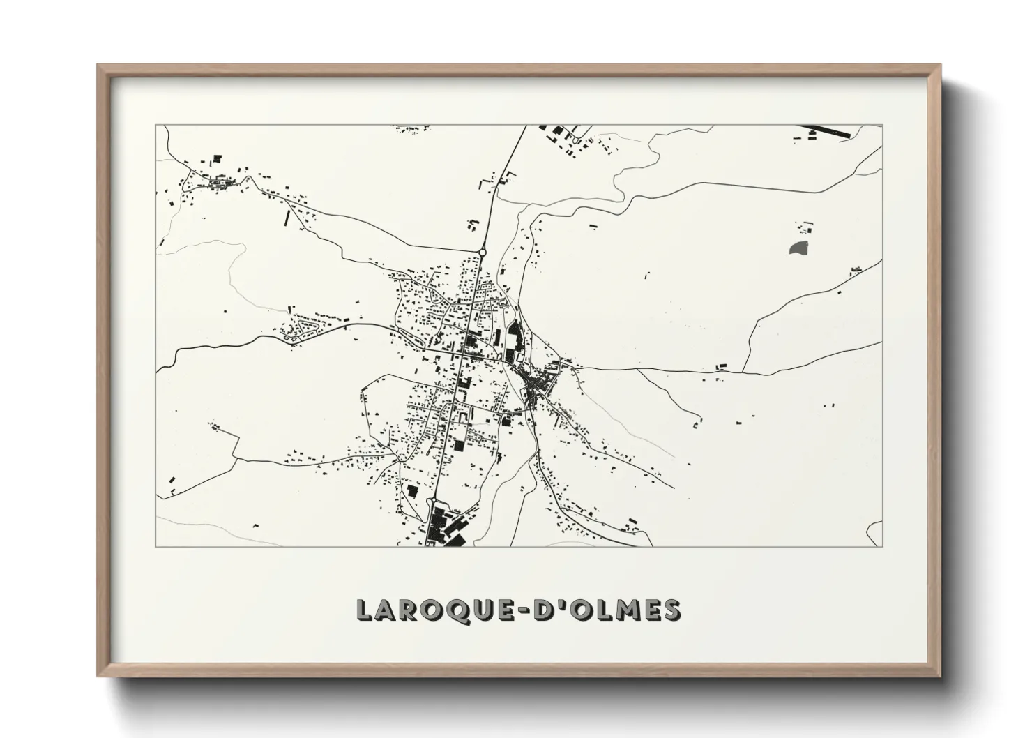 Une affiche de carte sur Laroque-d'Olmes