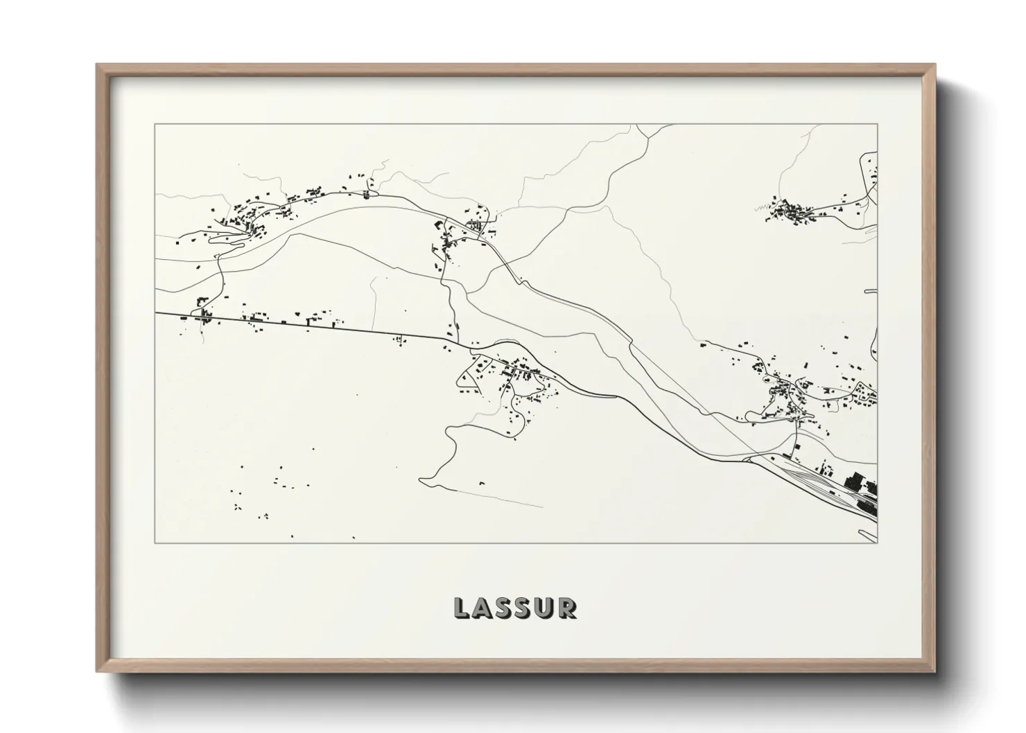 Une affiche de carte sur Lassur