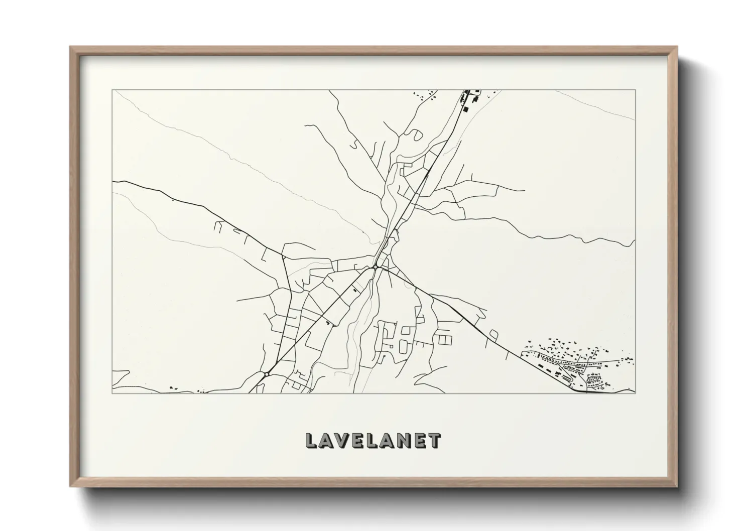 Une affiche de carte sur Lavelanet
