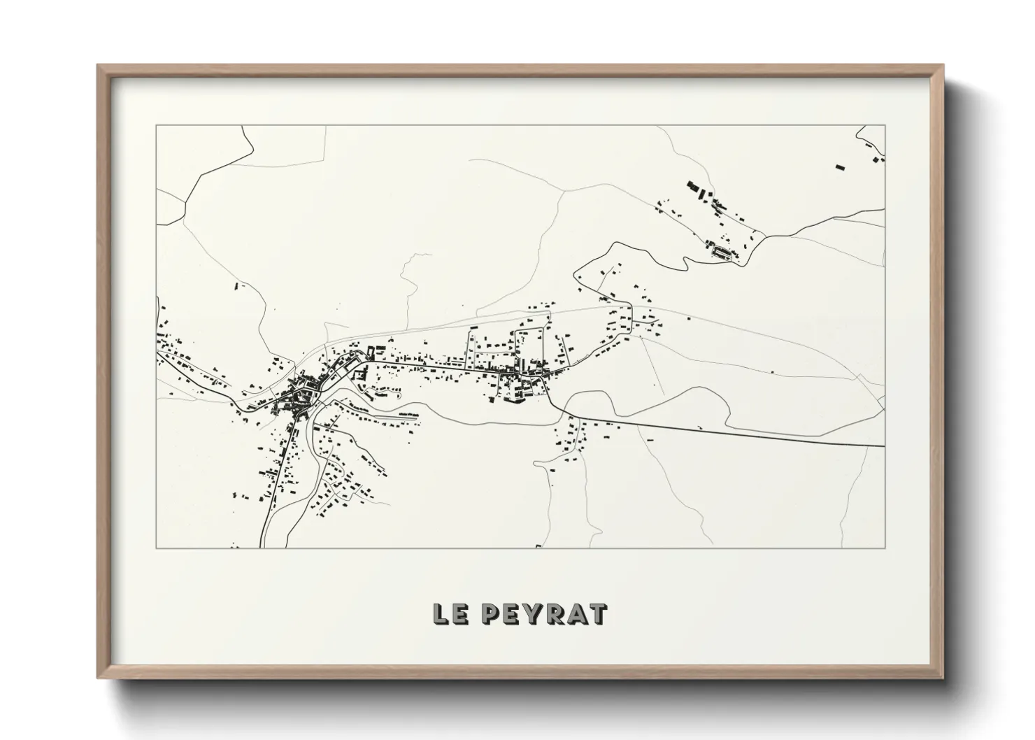 Une affiche de carte sur Le Peyrat