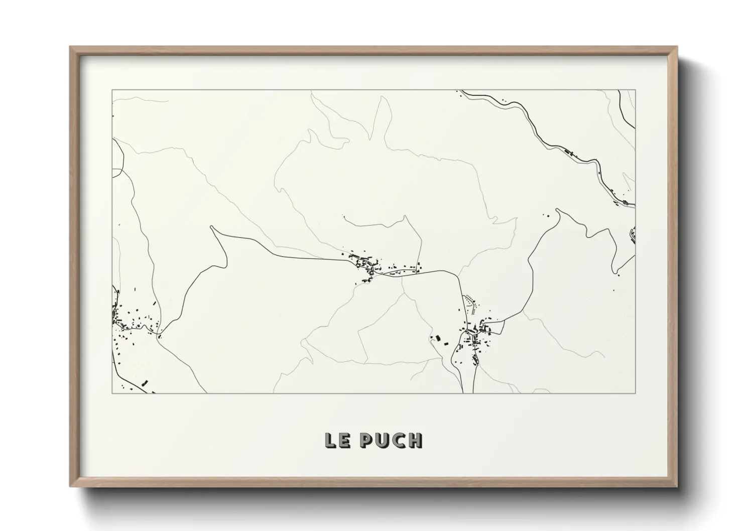 Une affiche de carte sur Le Puch