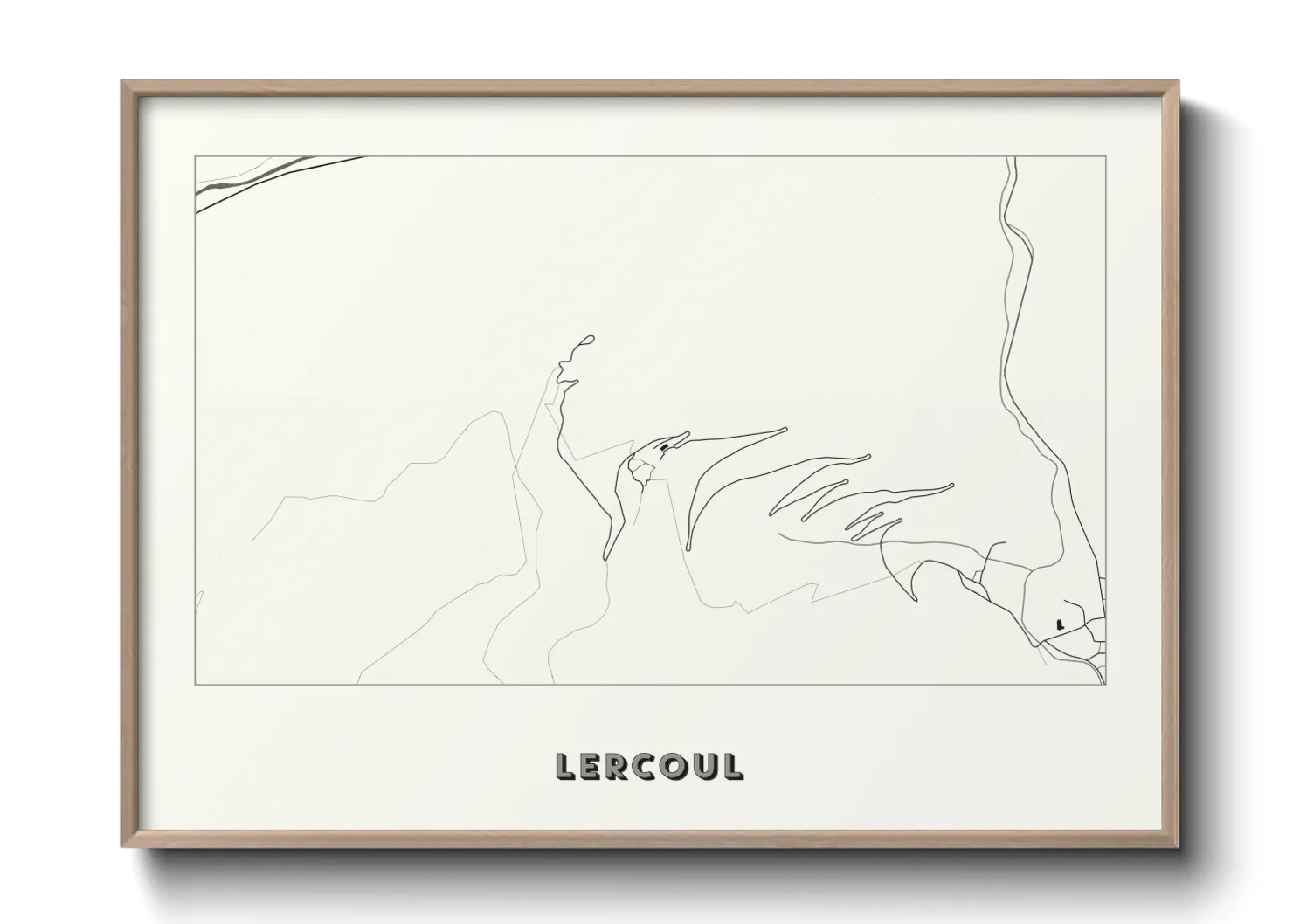 Une affiche de carte sur Lercoul