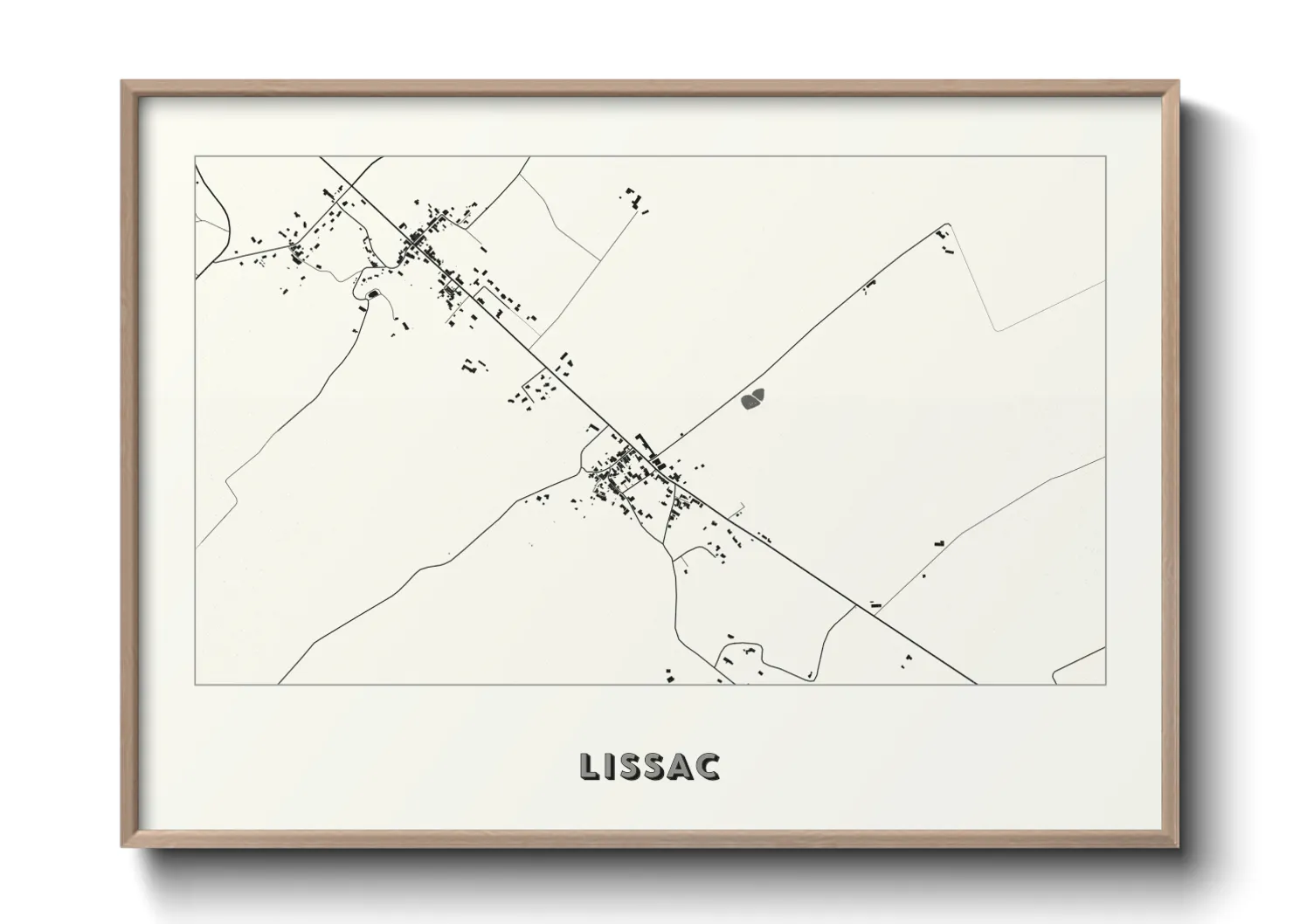 Une affiche de carte sur Lissac