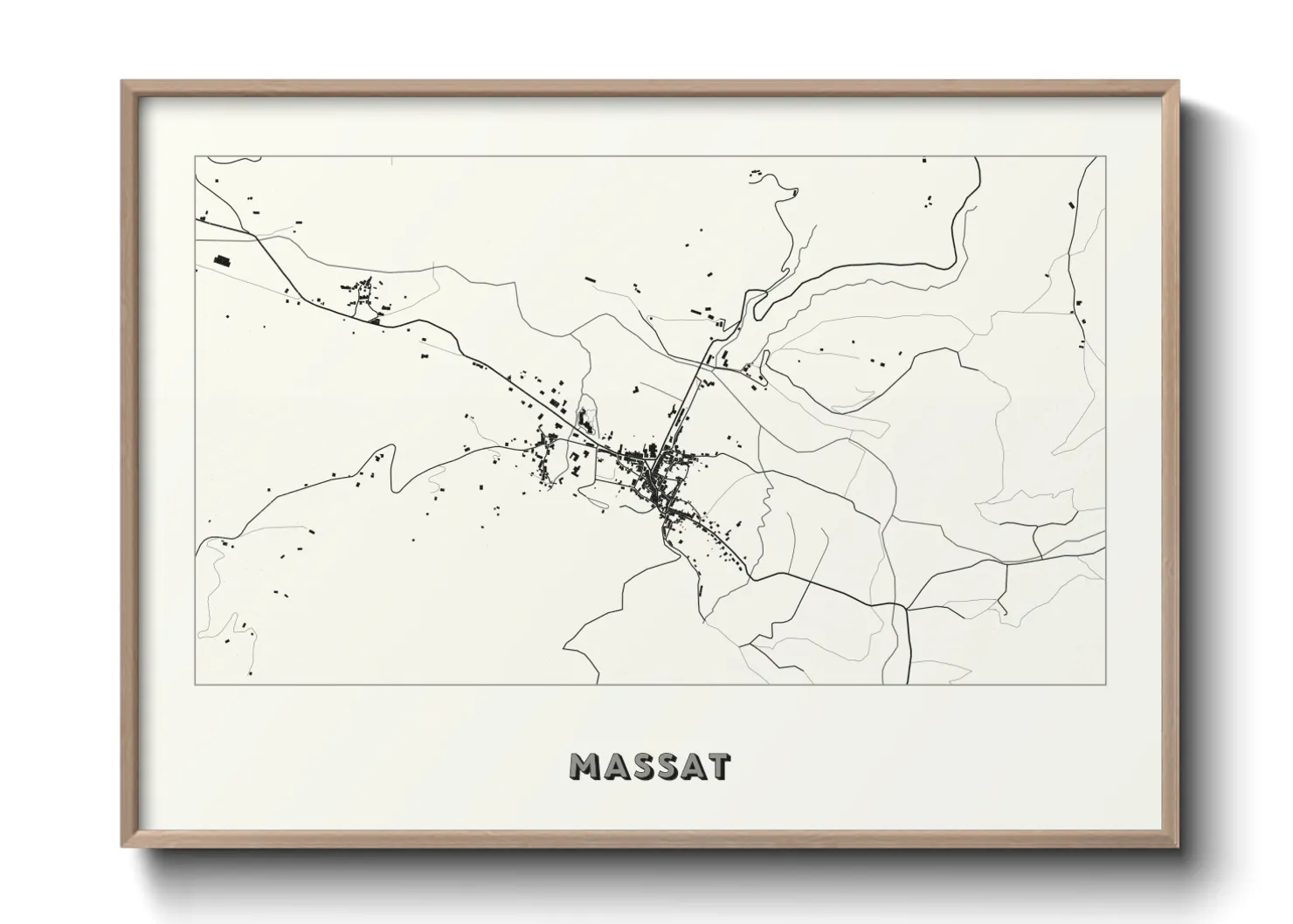 Une affiche de carte sur Massat