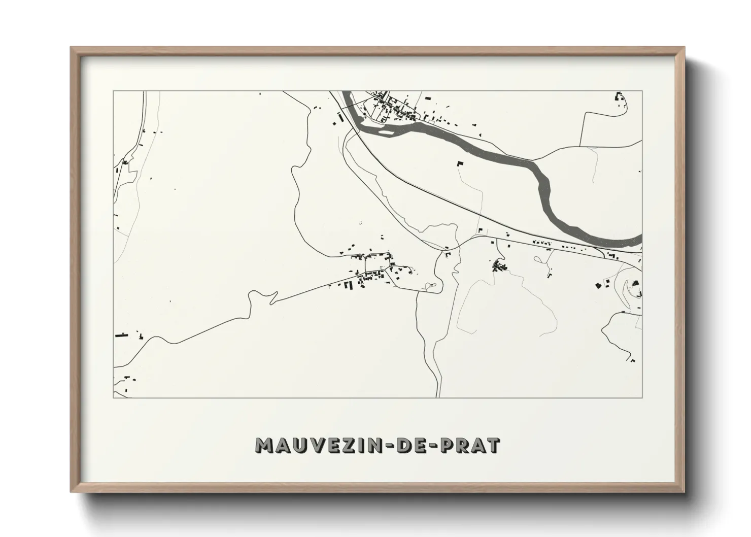 Une affiche de carte sur Mauvezin-de-Prat