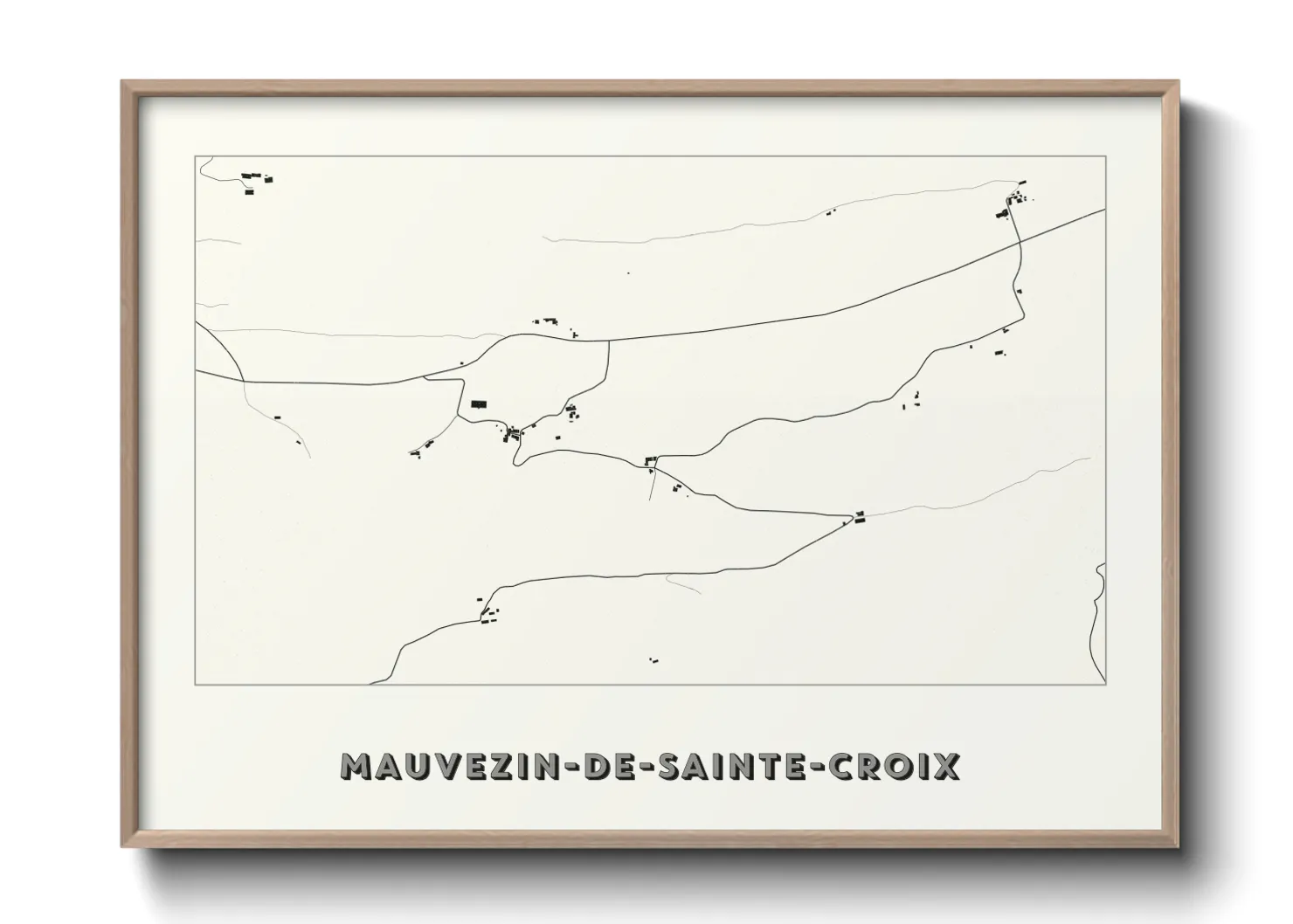 Une affiche de carte sur Mauvezin-de-Sainte-Croix