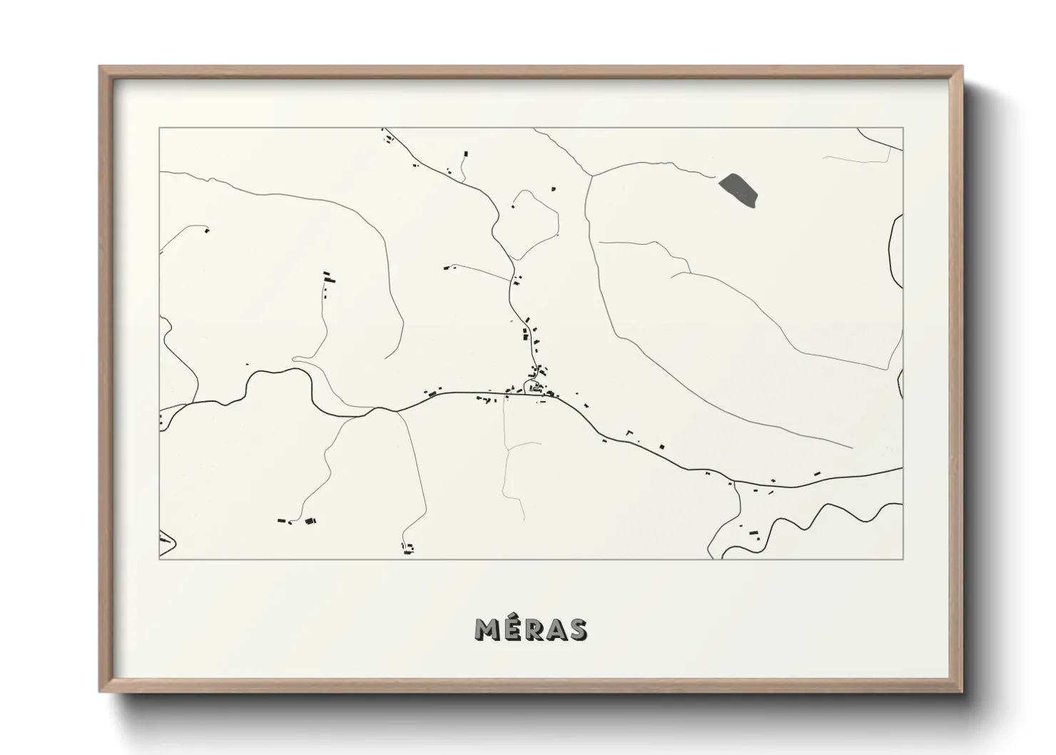 Une affiche de carte sur Méras