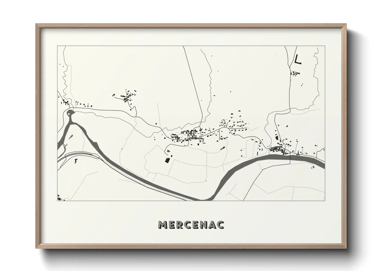 Une affiche de carte sur Mercenac