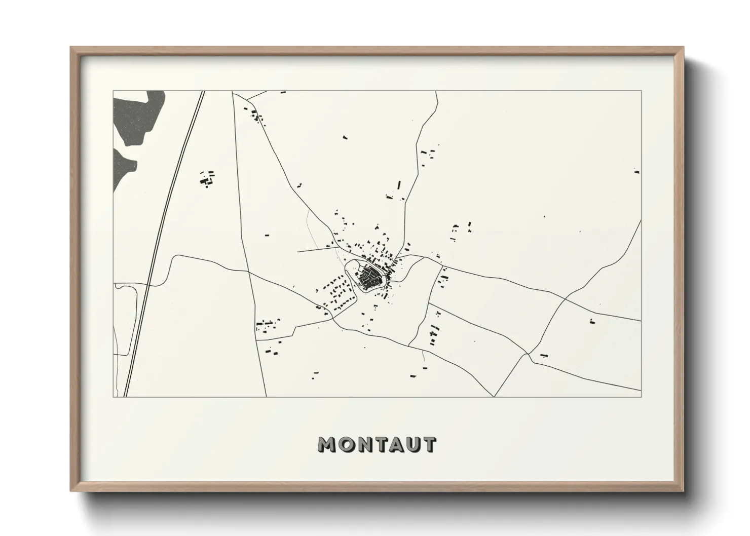 Une affiche de carte sur Montaut