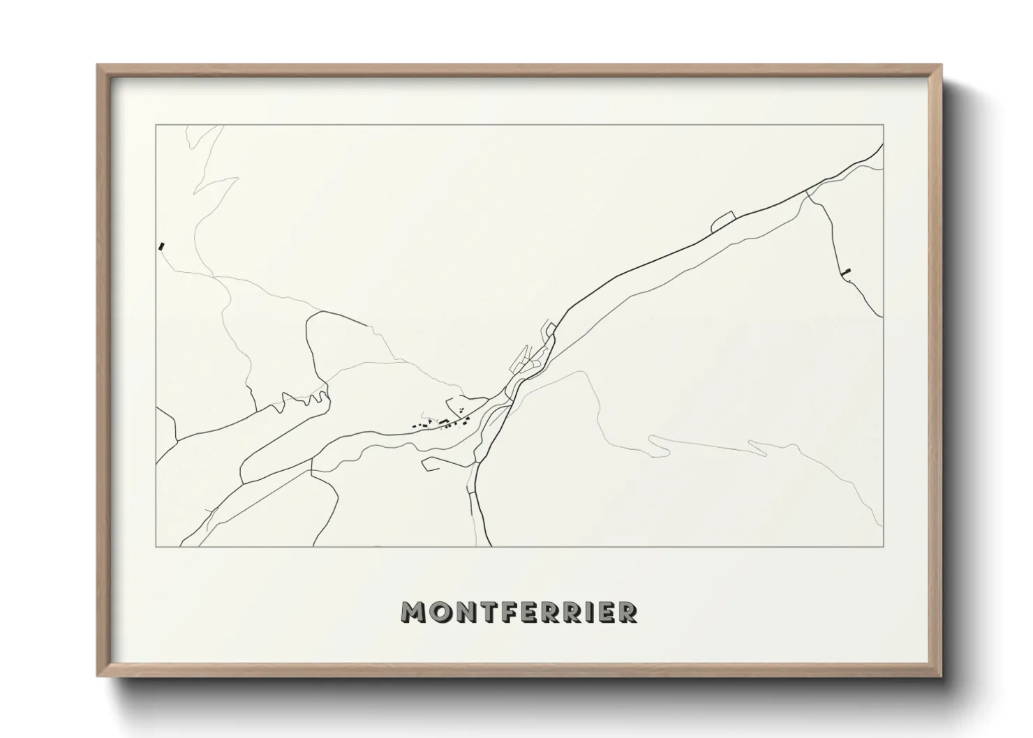 Une affiche de carte sur Montferrier