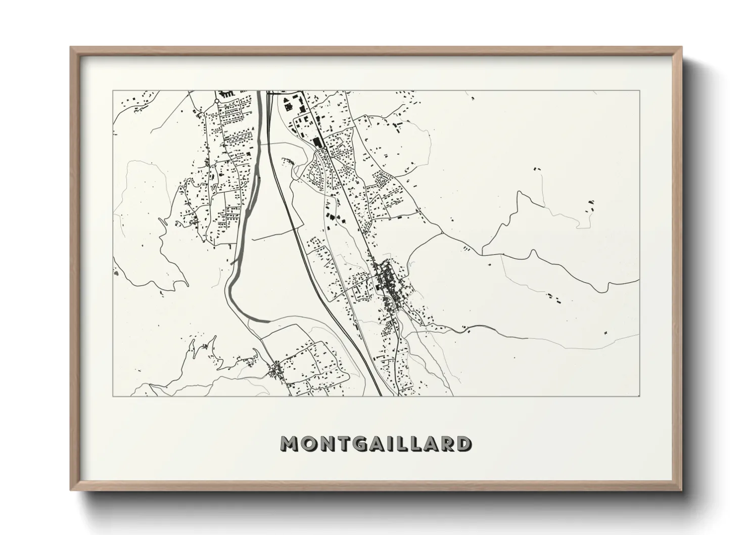 Une affiche de carte sur Montgaillard