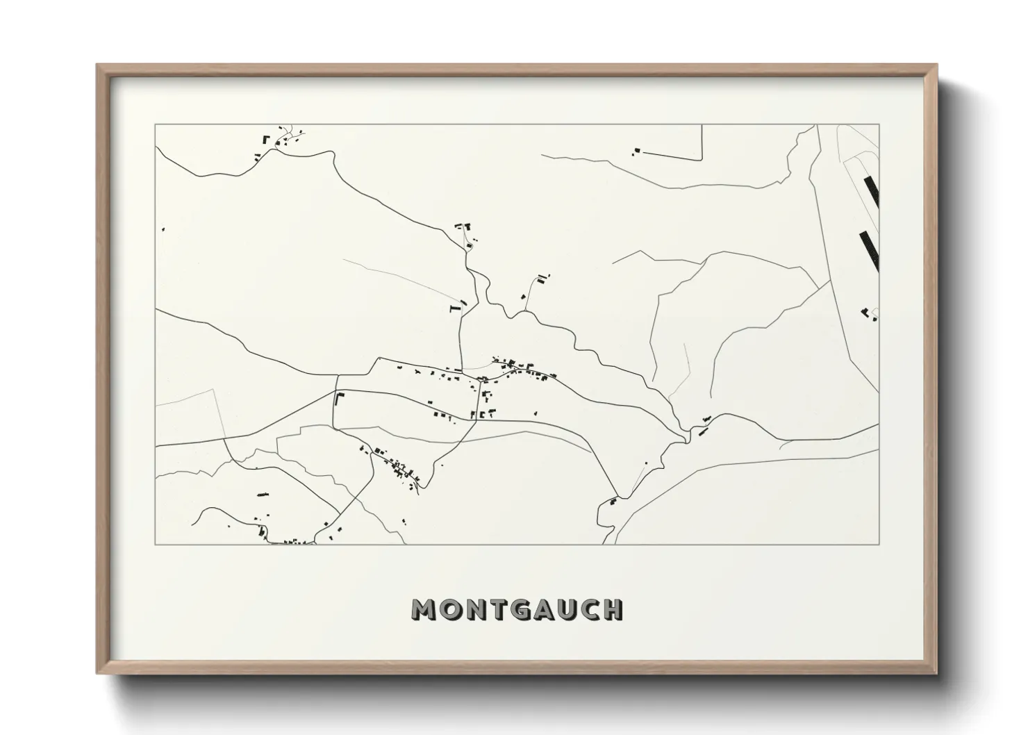 Une affiche de carte sur Montgauch