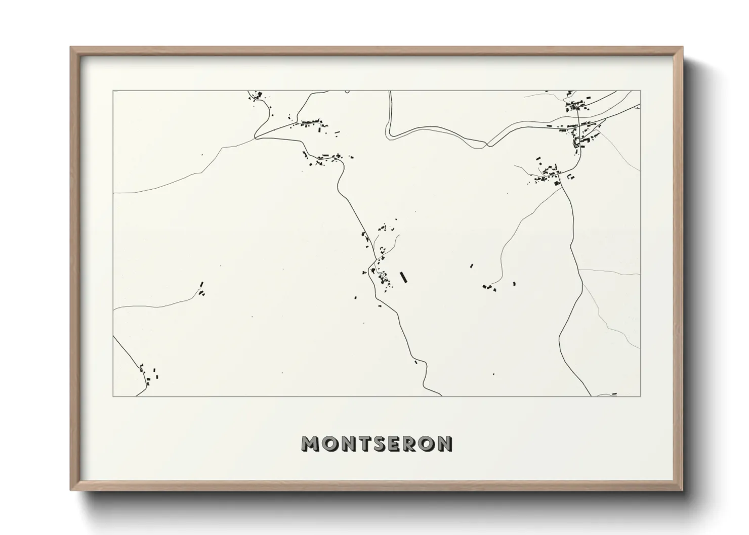 Une affiche de carte sur Montseron
