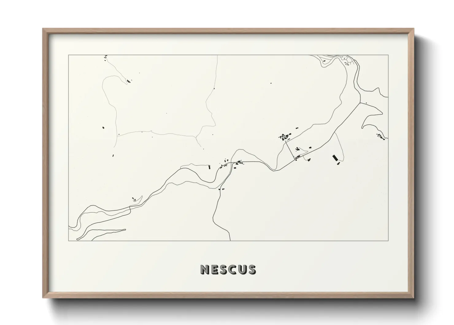 Une affiche de carte sur Nescus