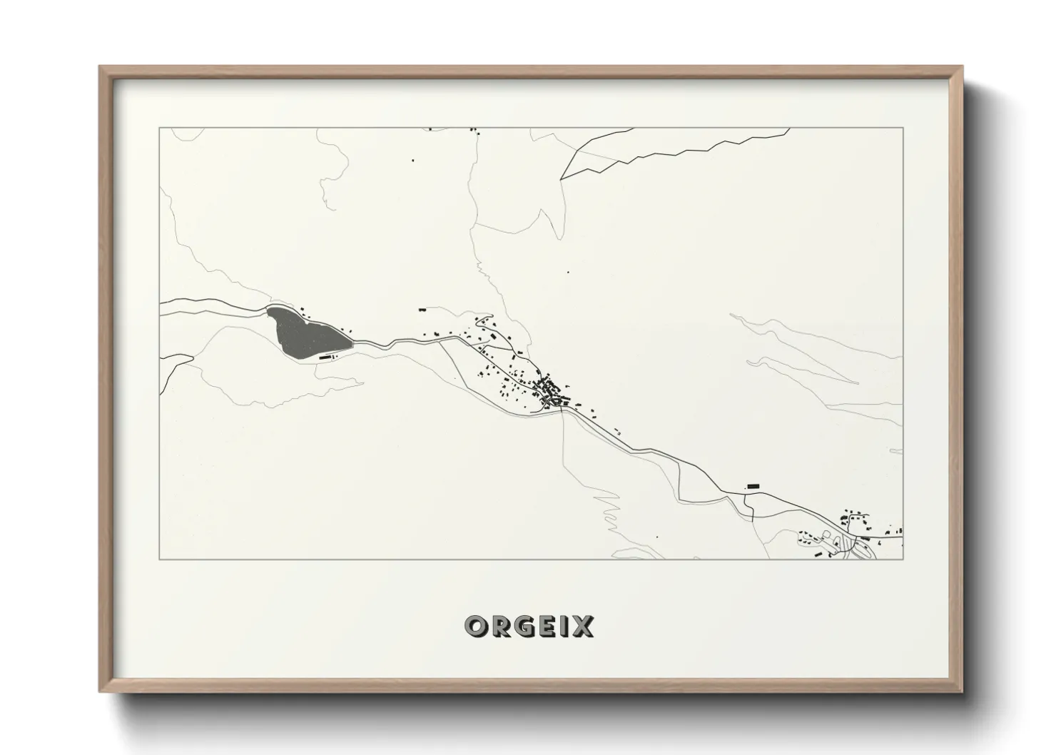 Une affiche de carte sur Orgeix