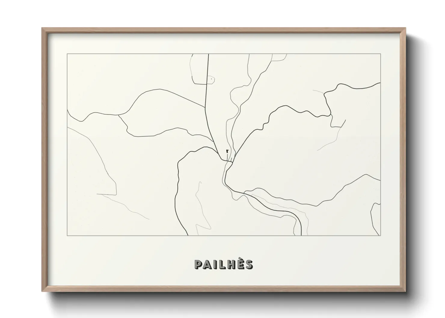 Une affiche de carte sur Pailhès