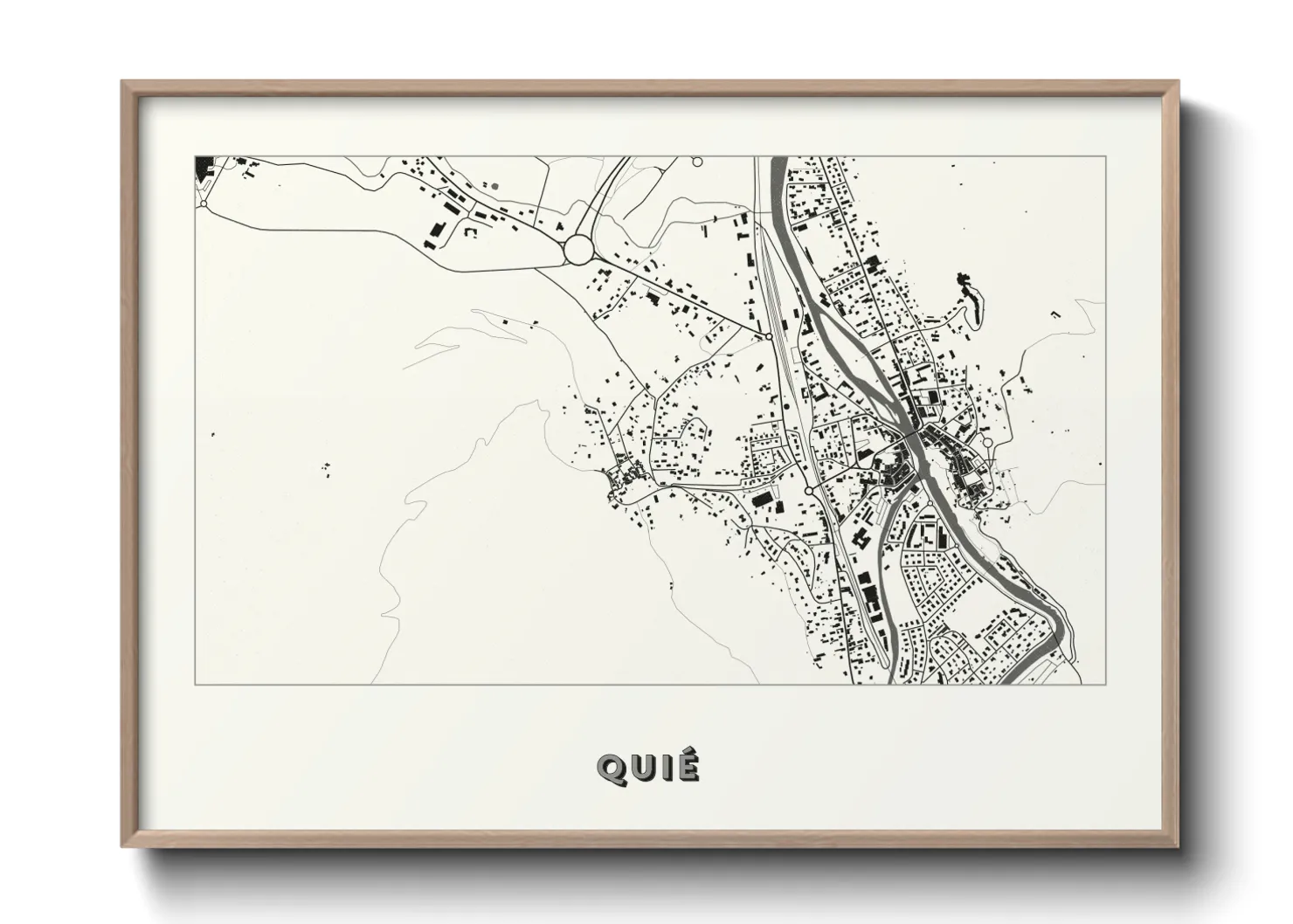 Une affiche de carte sur Quié