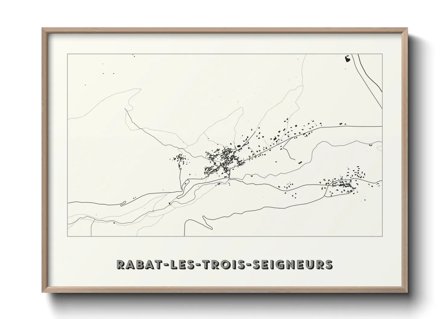 Une affiche de carte sur Rabat-les-Trois-Seigneurs