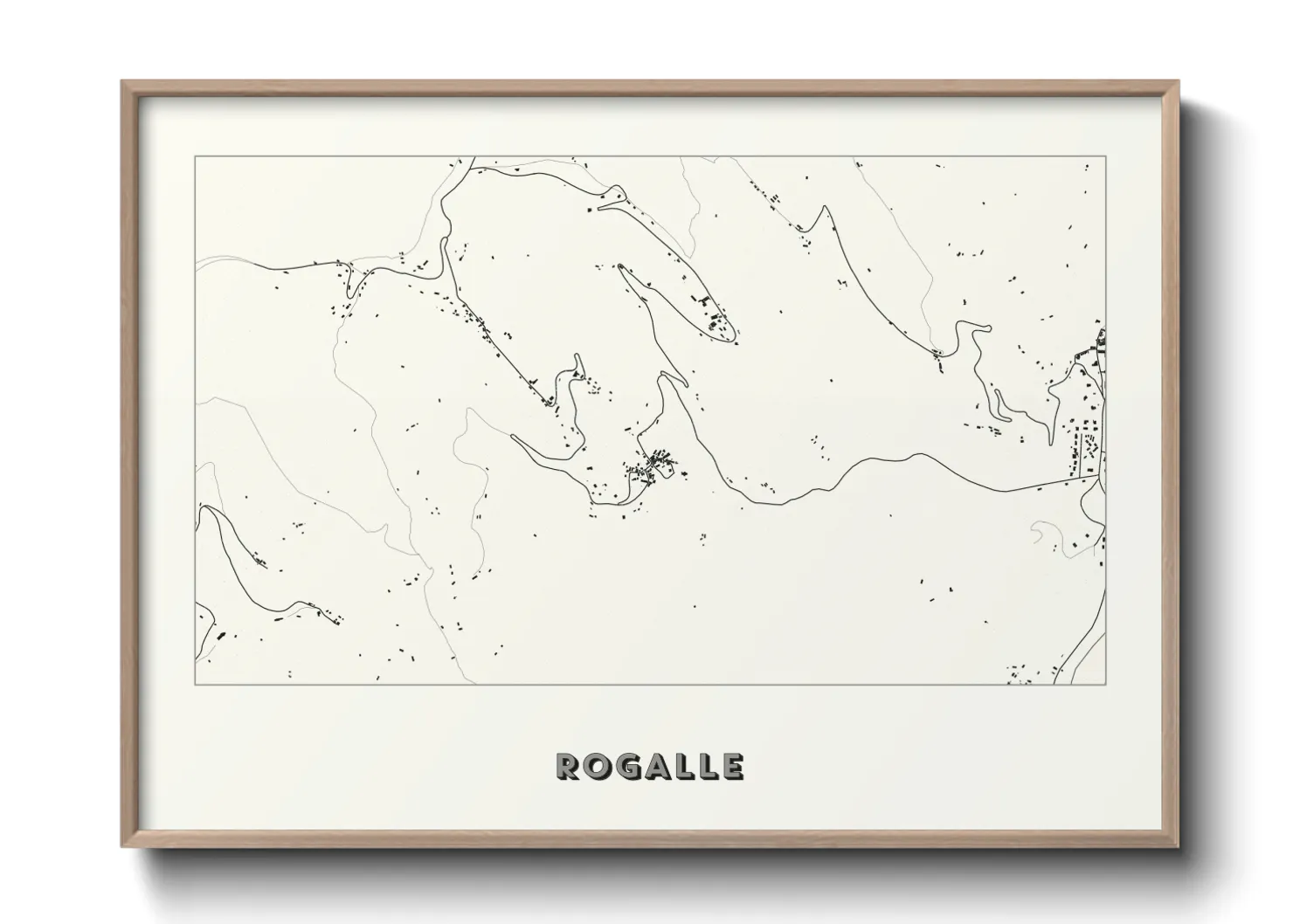 Une affiche de carte sur Rogalle