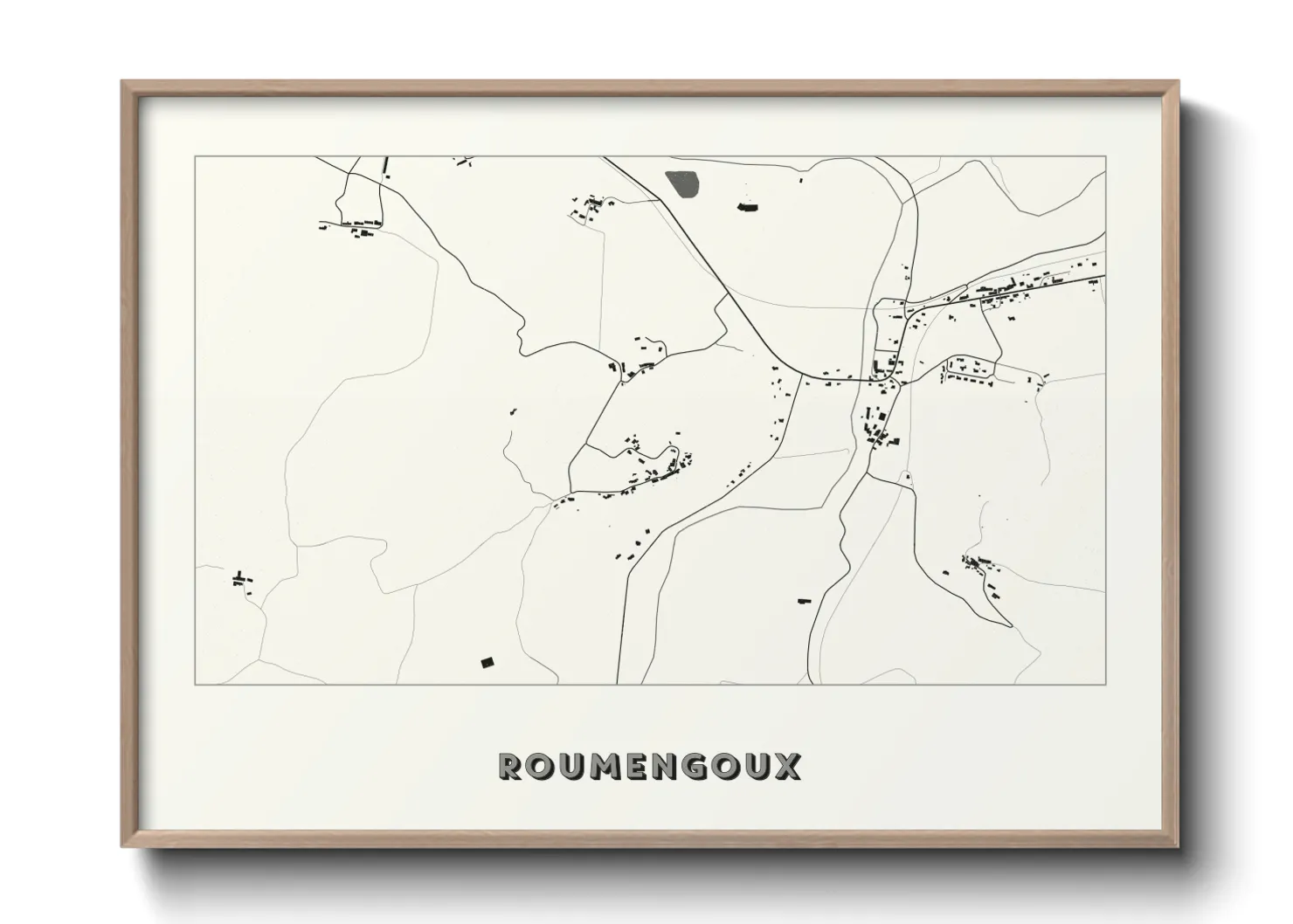 Une affiche de carte sur Roumengoux