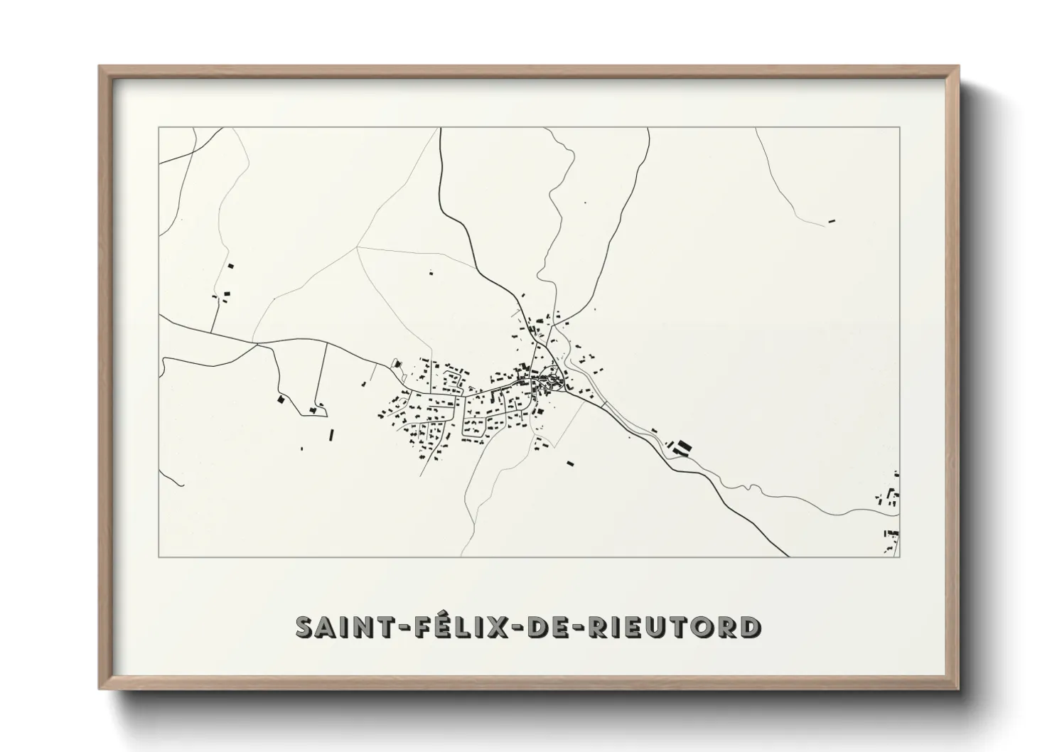 Une affiche de carte sur Saint-Félix-de-Rieutord