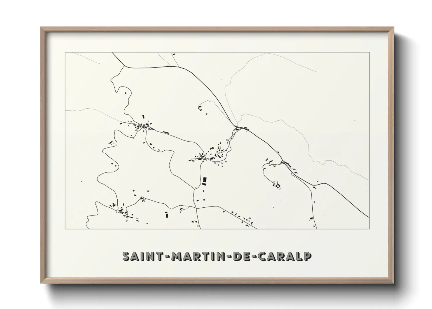 Une affiche de carte sur Saint-Martin-de-Caralp