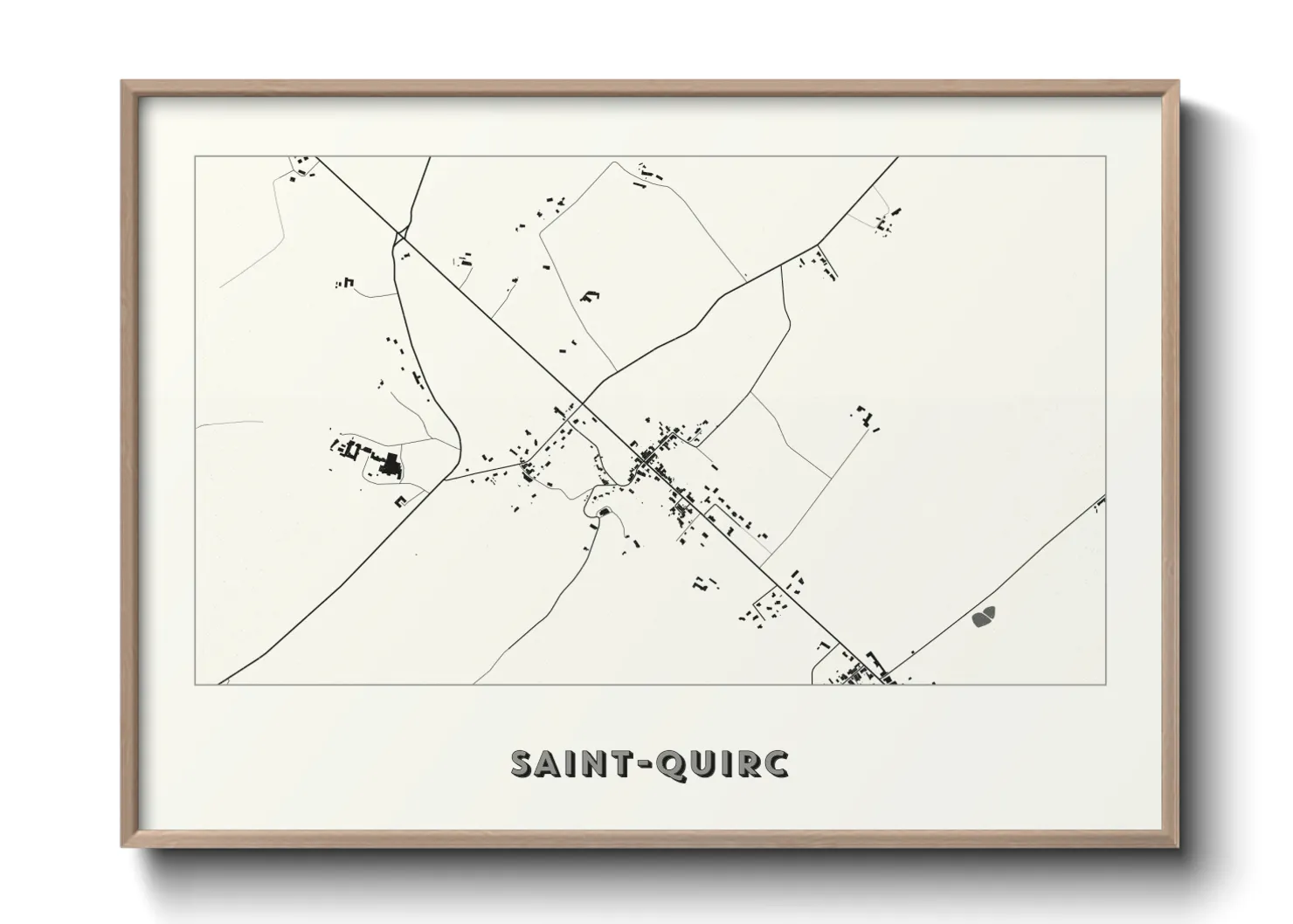 Une affiche de carte sur Saint-Quirc