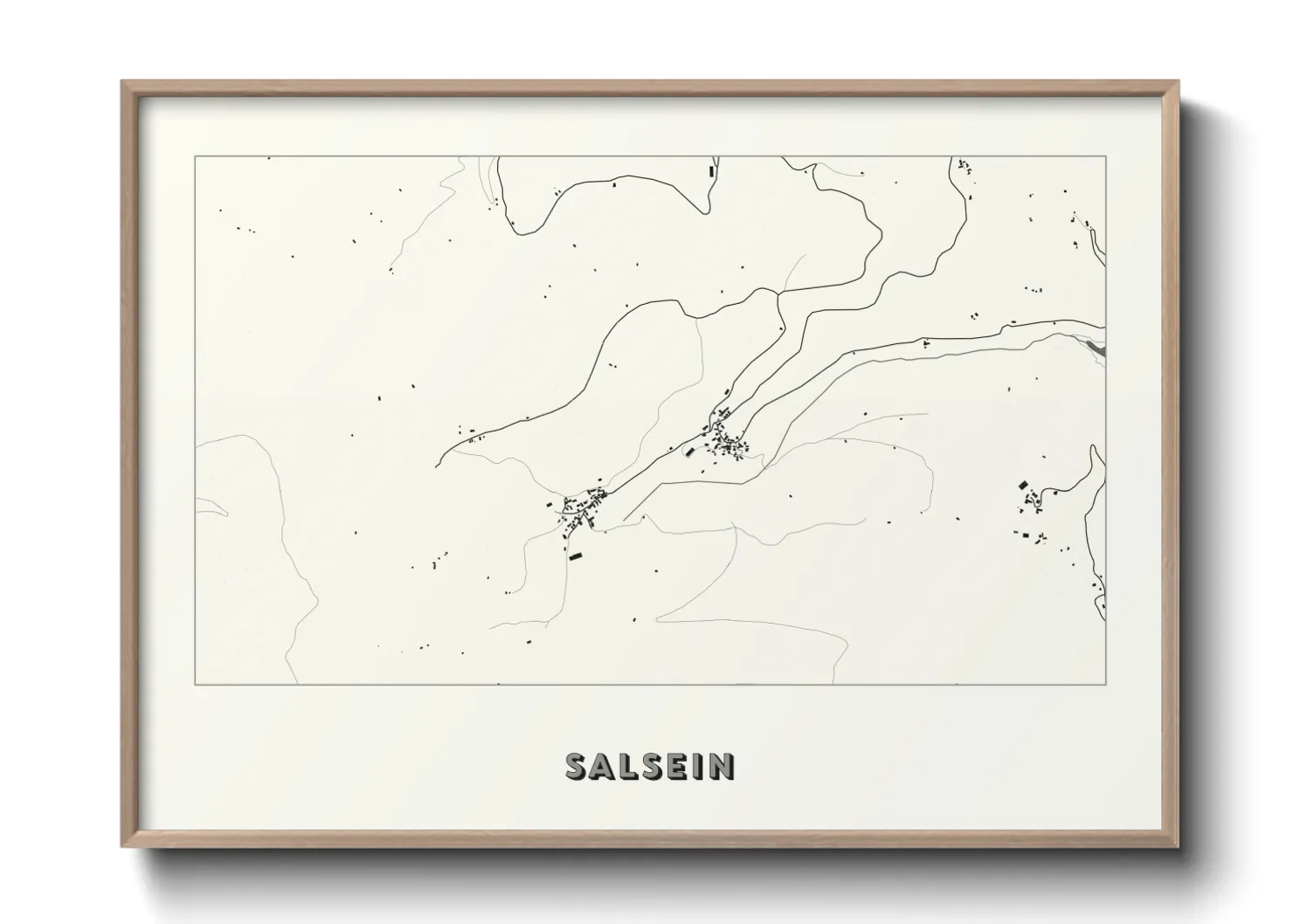Une affiche de carte sur Salsein
