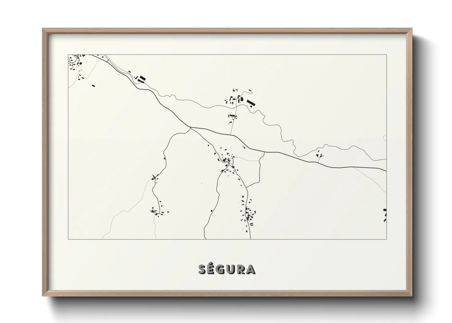 Une affiche de carte sur Ségura