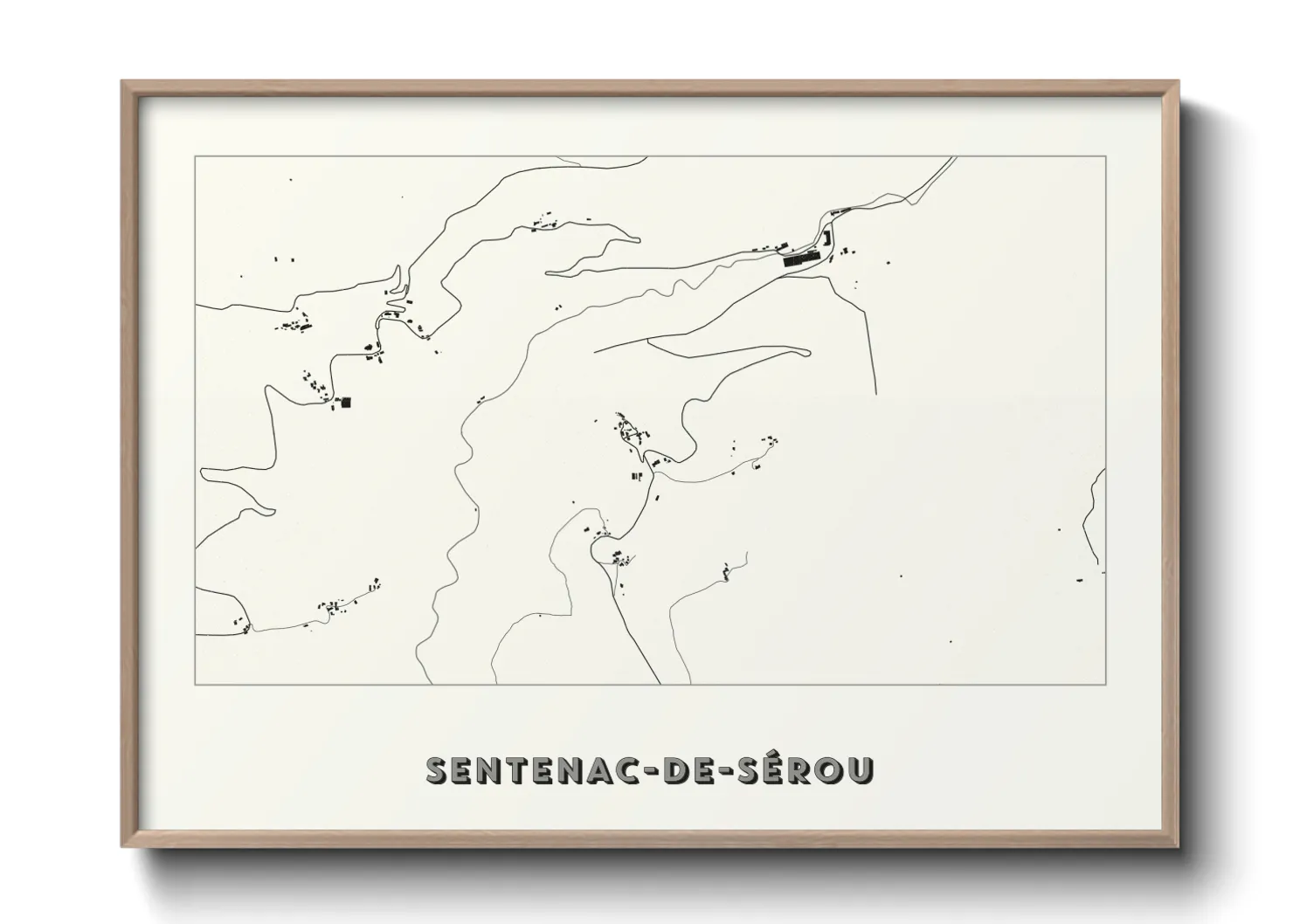 Une affiche de carte sur Sentenac-de-Sérou