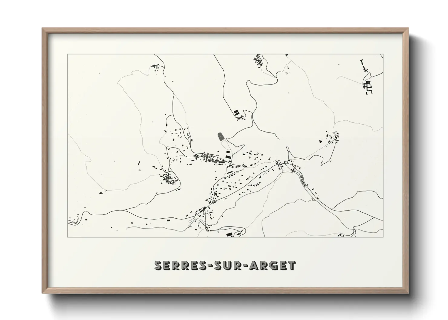 Une affiche de carte sur Serres-sur-Arget