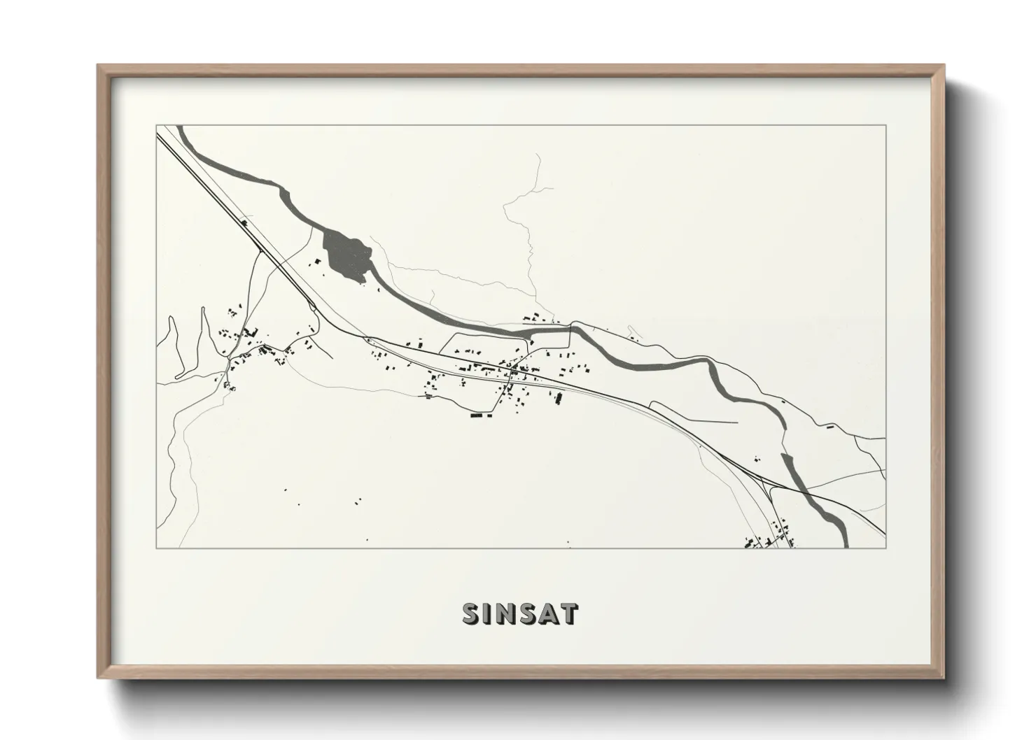 Une affiche de carte sur Sinsat