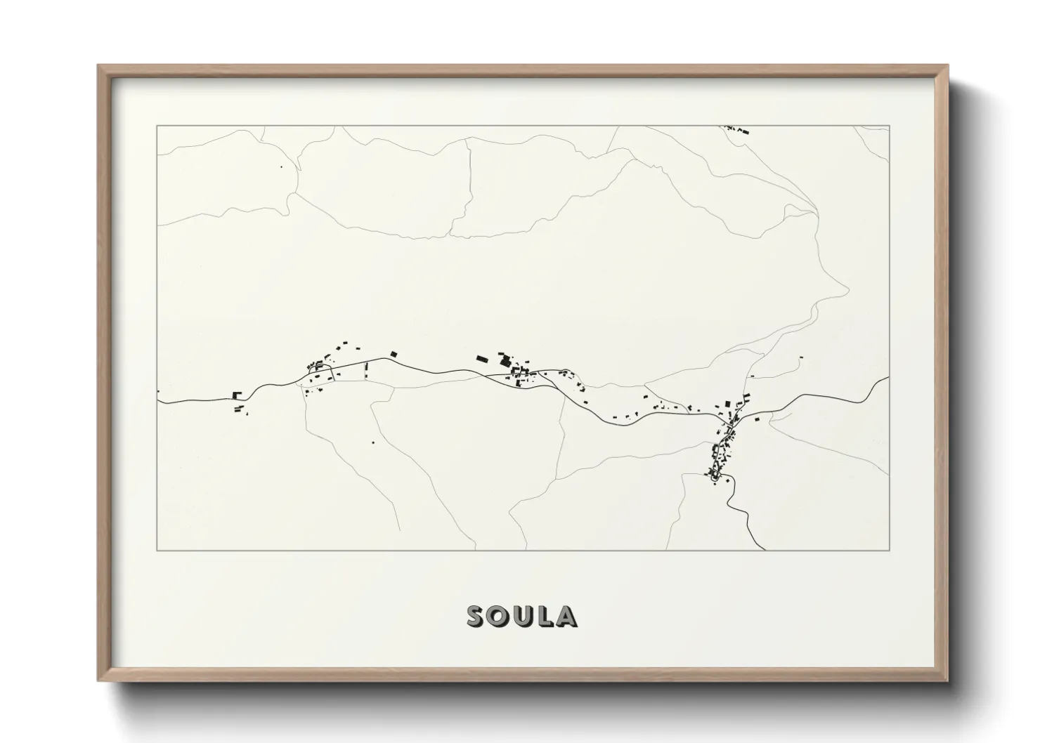 Une affiche de carte sur Soula