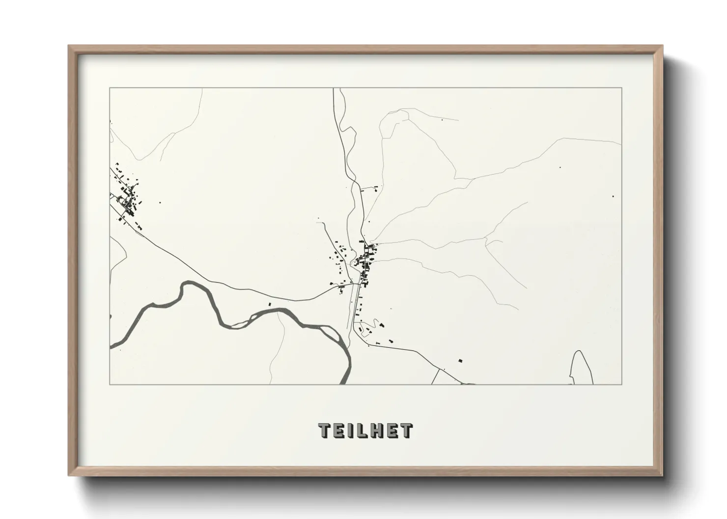 Une affiche de carte sur Teilhet