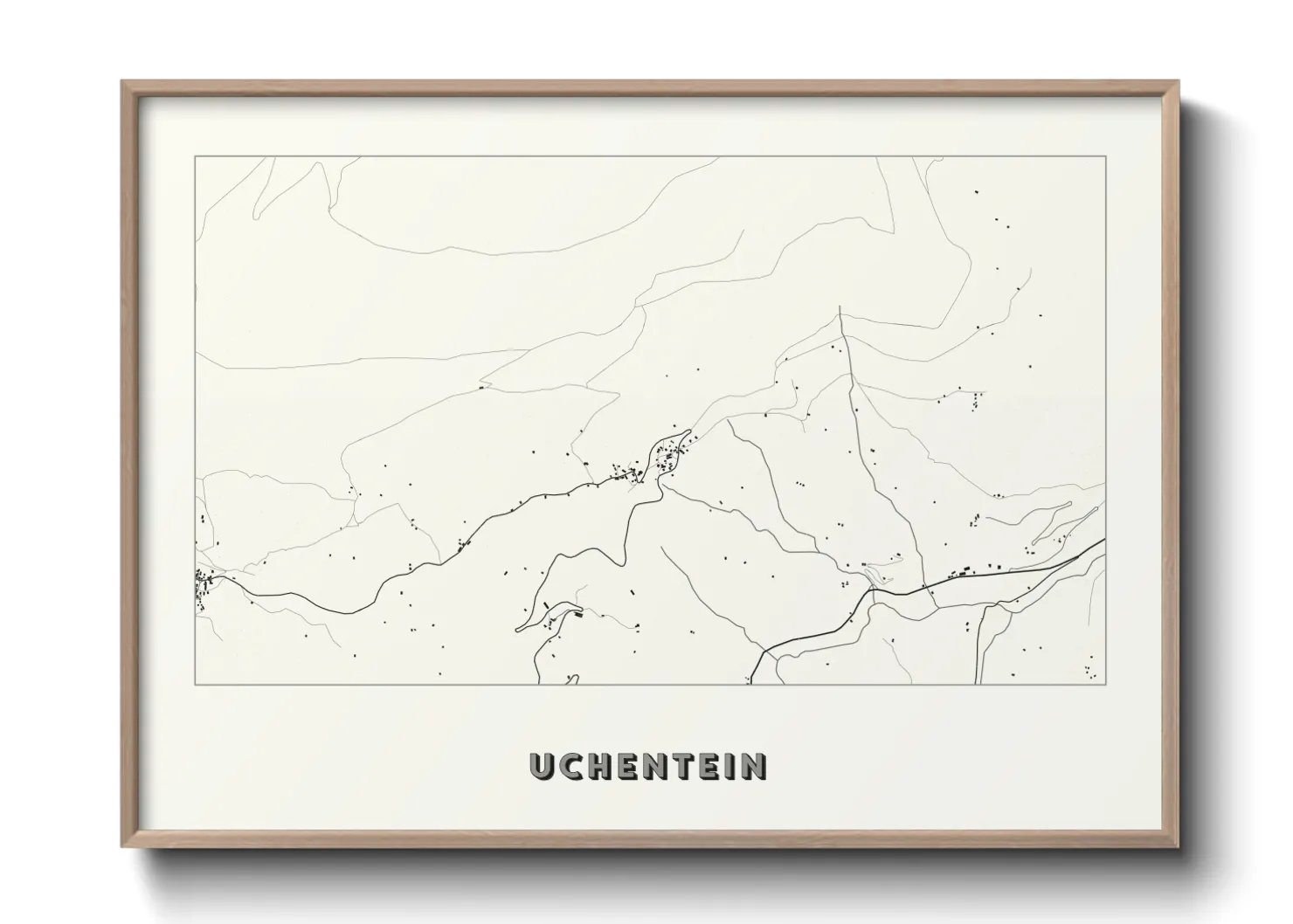 Une affiche de carte sur Uchentein
