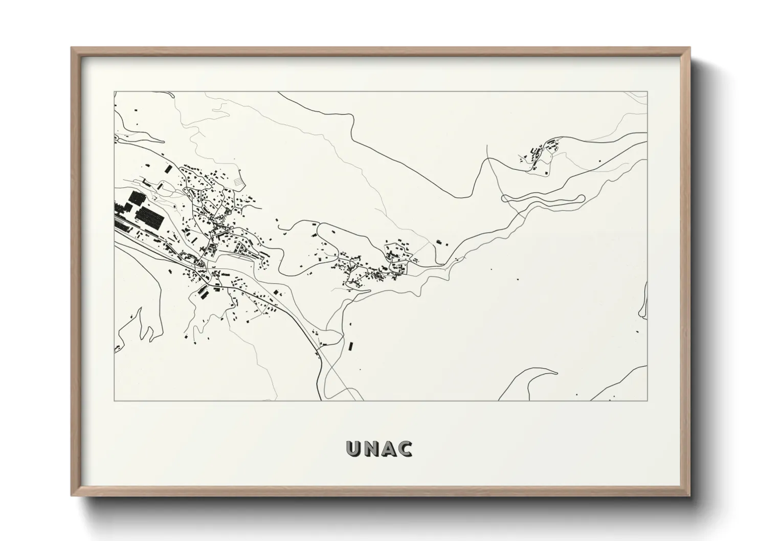Une affiche de carte sur Unac
