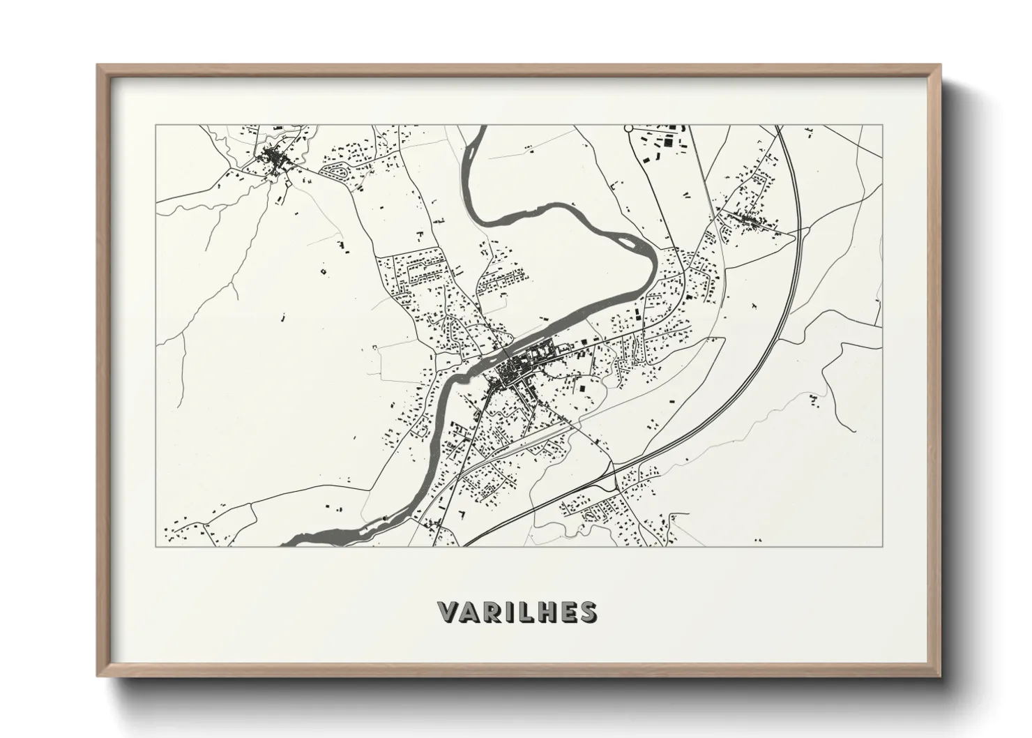 Une affiche de carte sur Varilhes