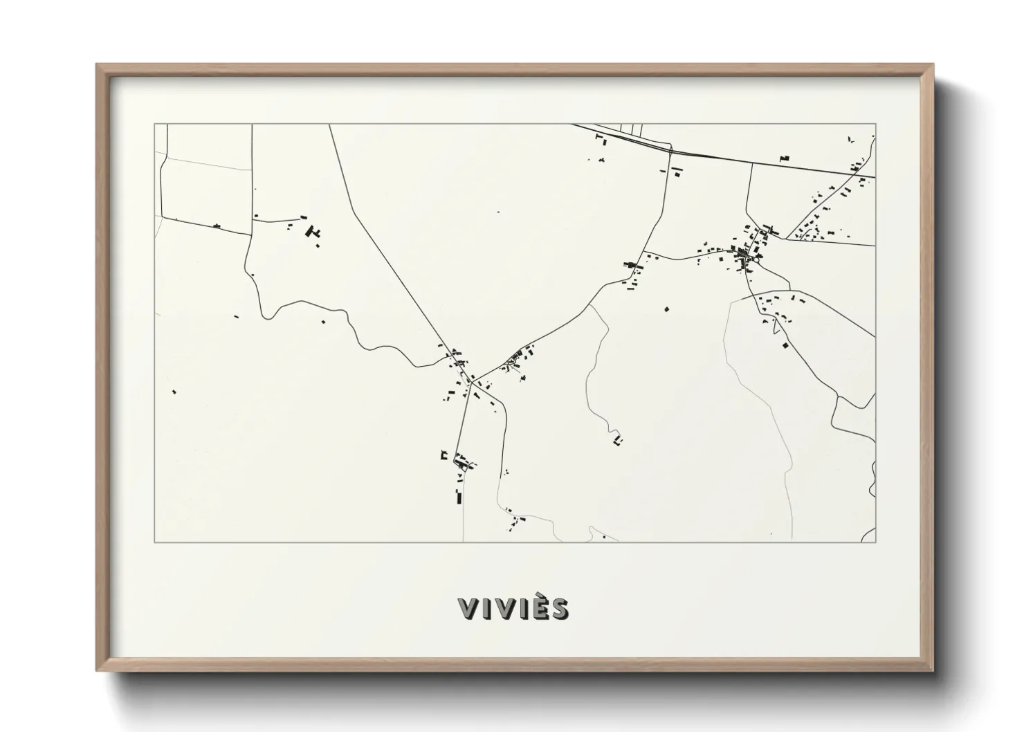 Une affiche de carte sur Viviès