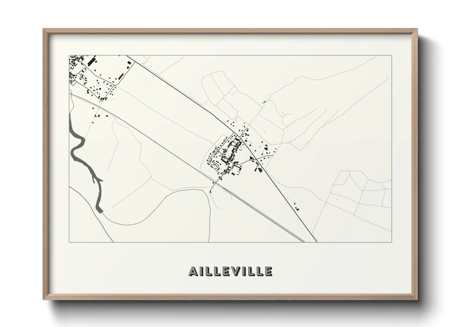Une affiche de carte sur Ailleville