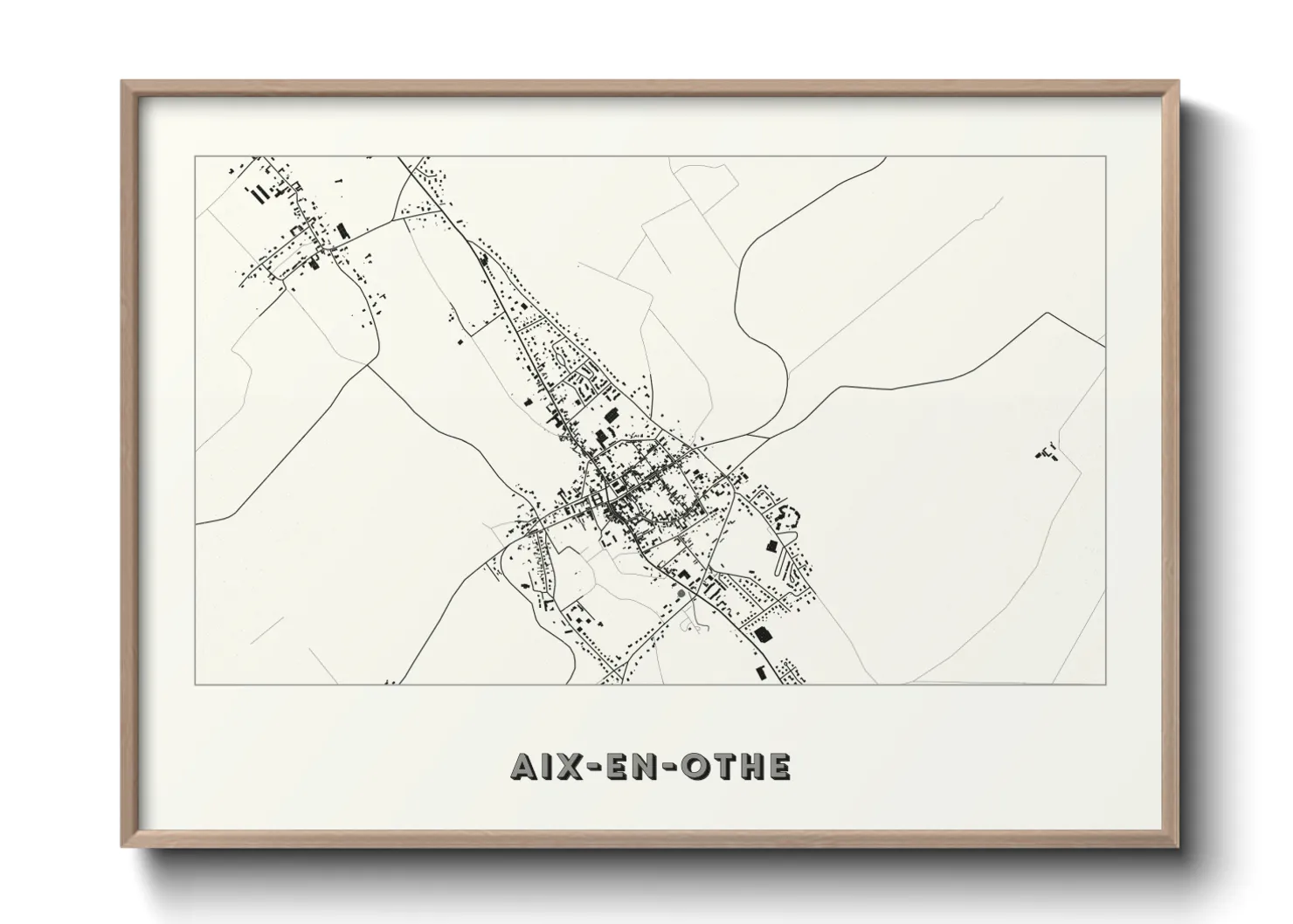 Une affiche de carte sur Aix-en-Othe