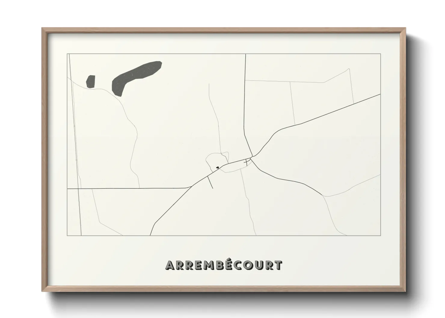 Une affiche de carte sur Arrembécourt