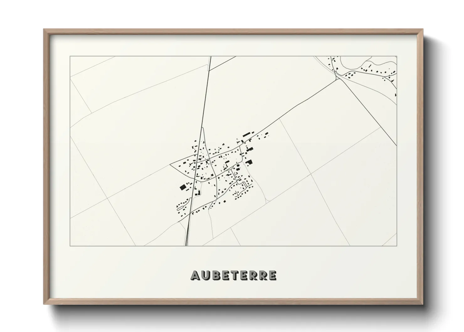 Une affiche de carte sur Aubeterre