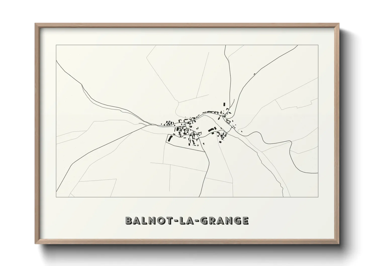 Une affiche de carte sur Balnot-la-Grange