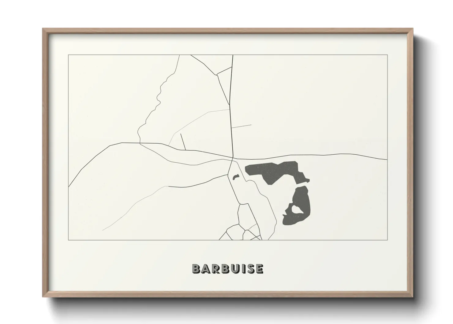 Une affiche de carte sur Barbuise