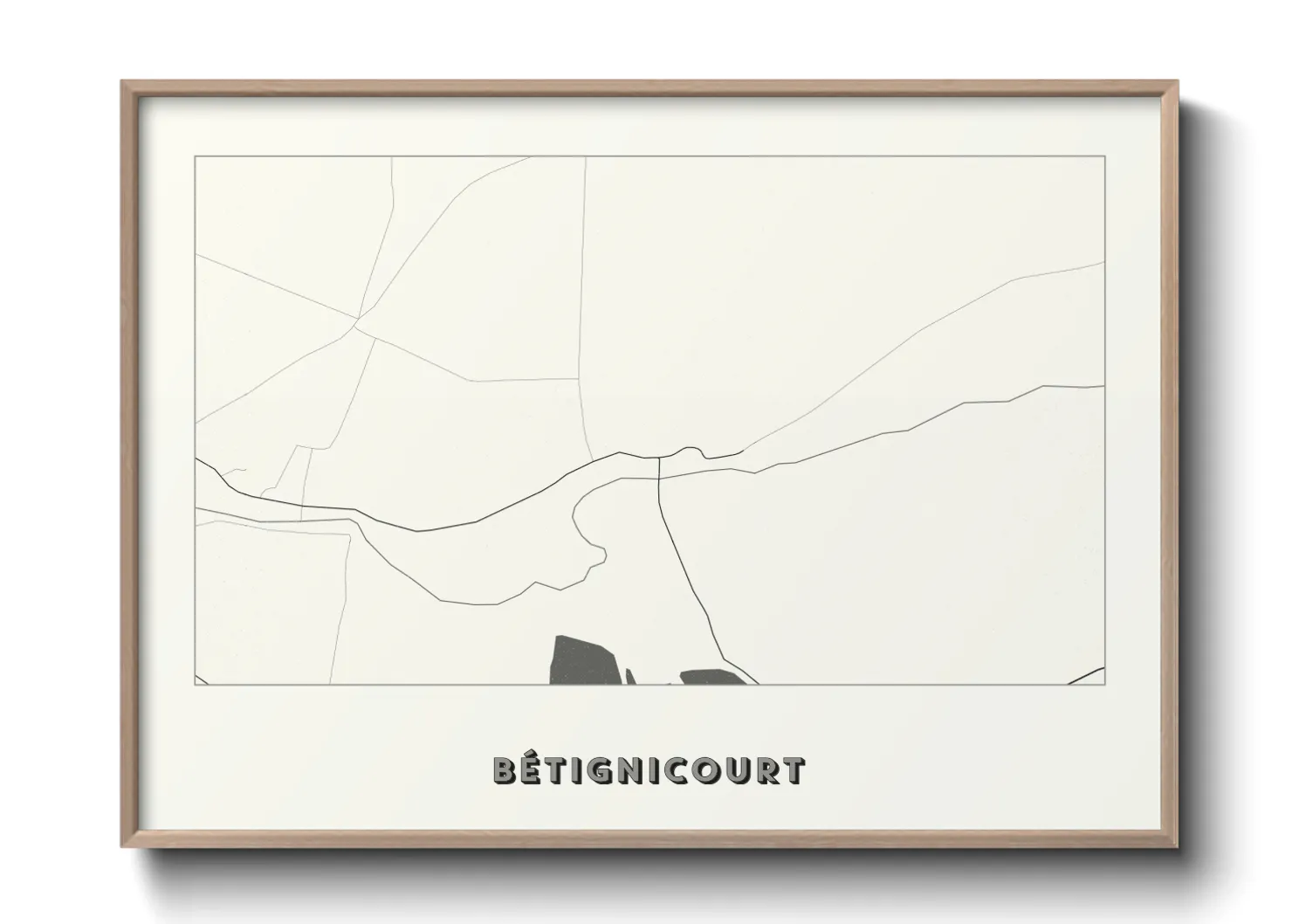 Une affiche de carte sur Bétignicourt