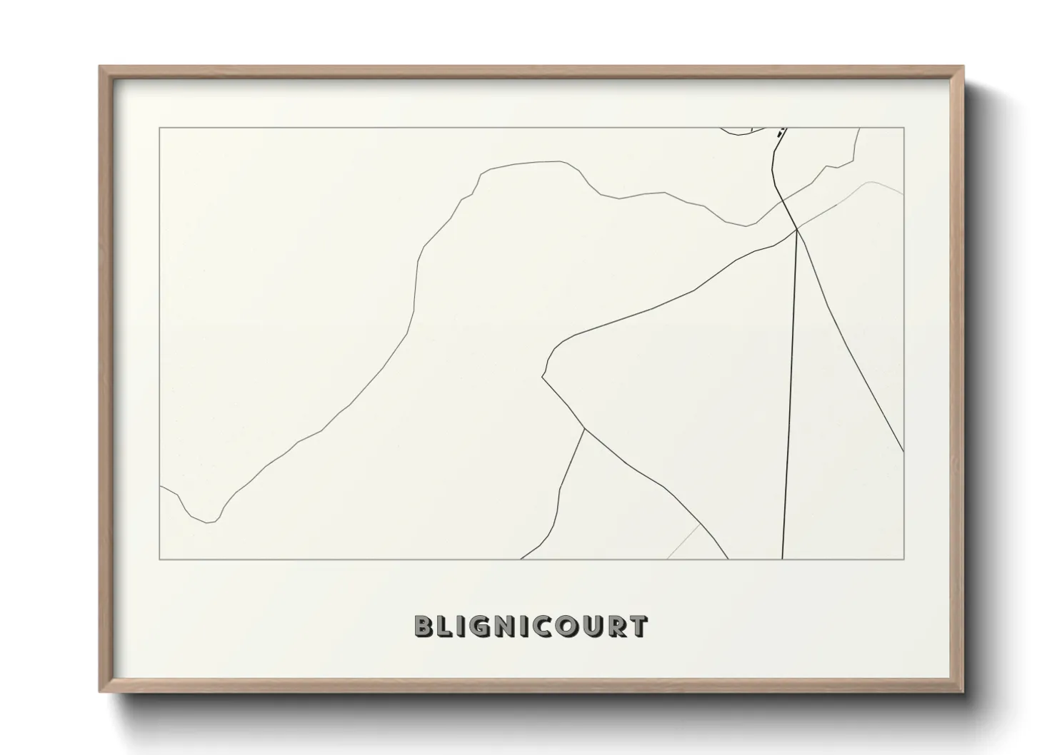 Une affiche de carte sur Blignicourt