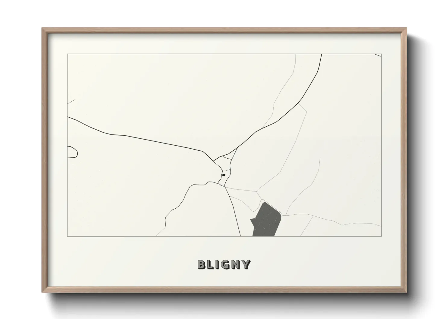 Une affiche de carte sur Bligny